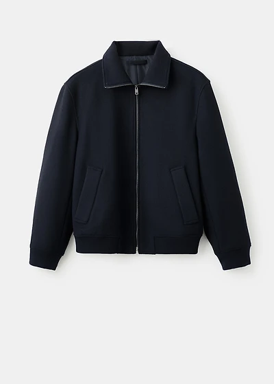 Zip textured jacket