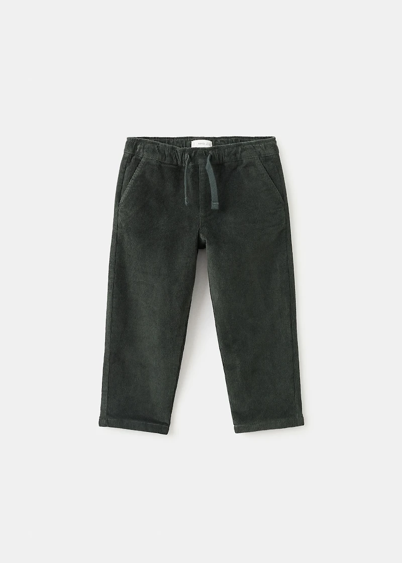 Corduroy straight pants