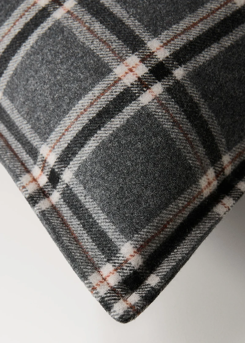 Wool check cushion cover 40x60 cm
