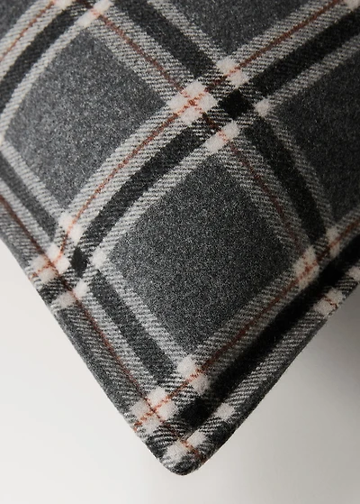 Wool check cushion cover 40x60 cm