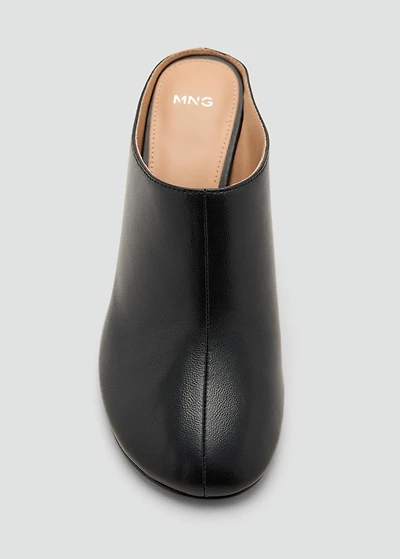Leather heeled clogs