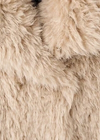 Long faux-fur coat