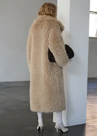 Long faux-fur coat