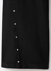 Wide leg jeans with studs