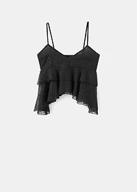 Ruffled plumeti top