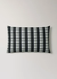 Cotton flannel pillowcase with melange threads and check print 50x75 cm