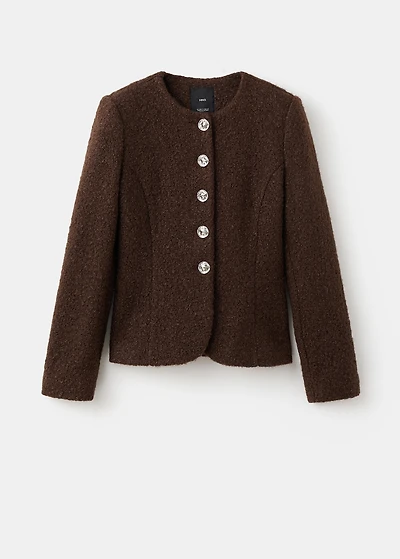 Bouclé jacket with jewel buttons
