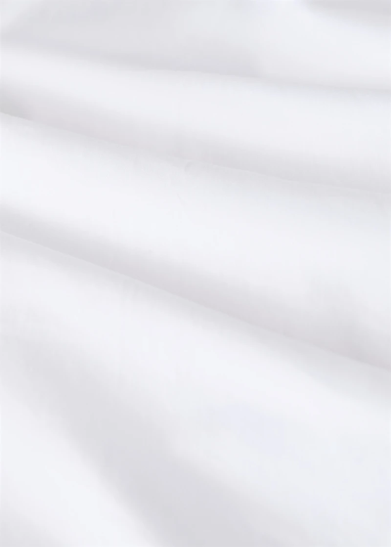 300-thread count satin cotton top sheet with cross-stitch embroidery for 180/200 cm bed