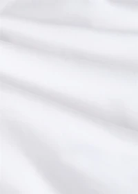 300-thread count satin cotton top sheet with cross-stitch embroidery for 180/200 bed