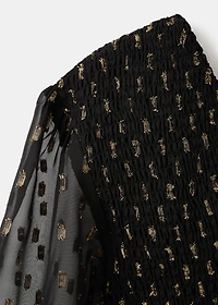 Asymmetrical lurex top