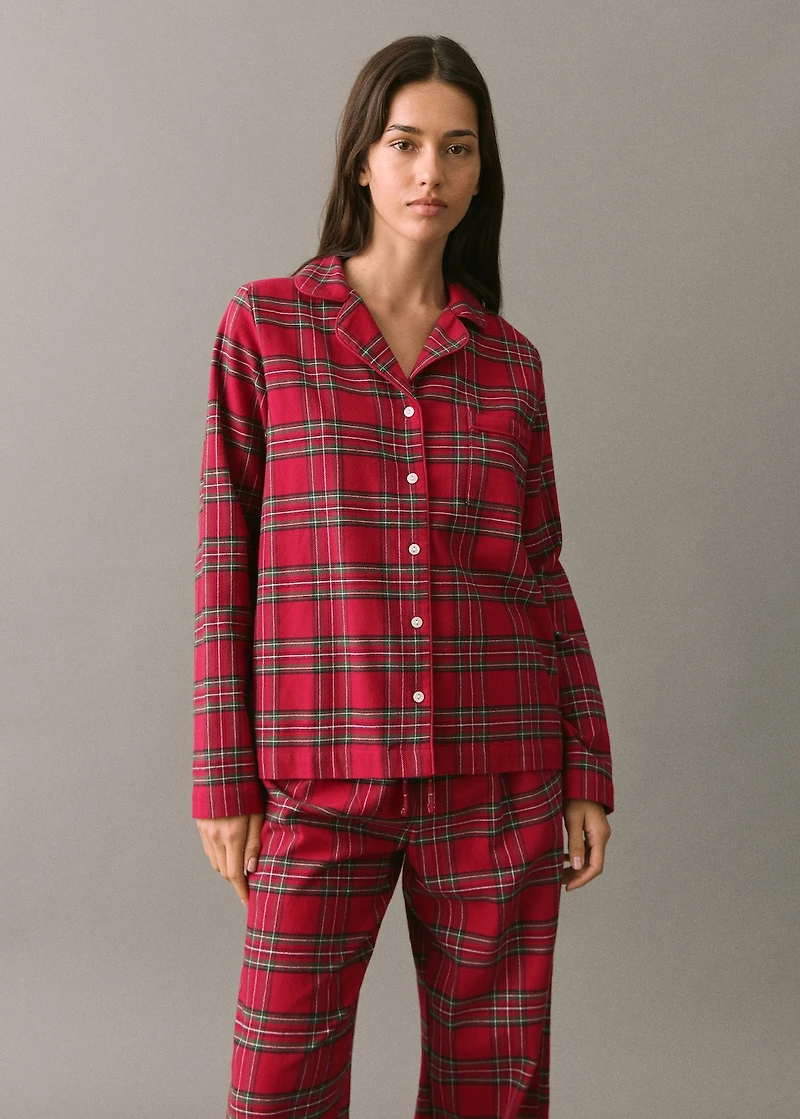 Checked cotton pyjamas
