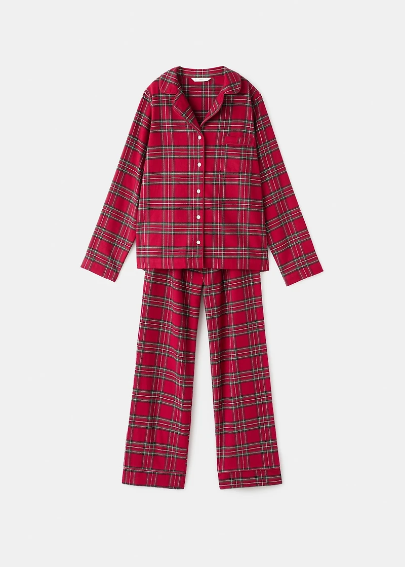 Checked cotton pyjamas