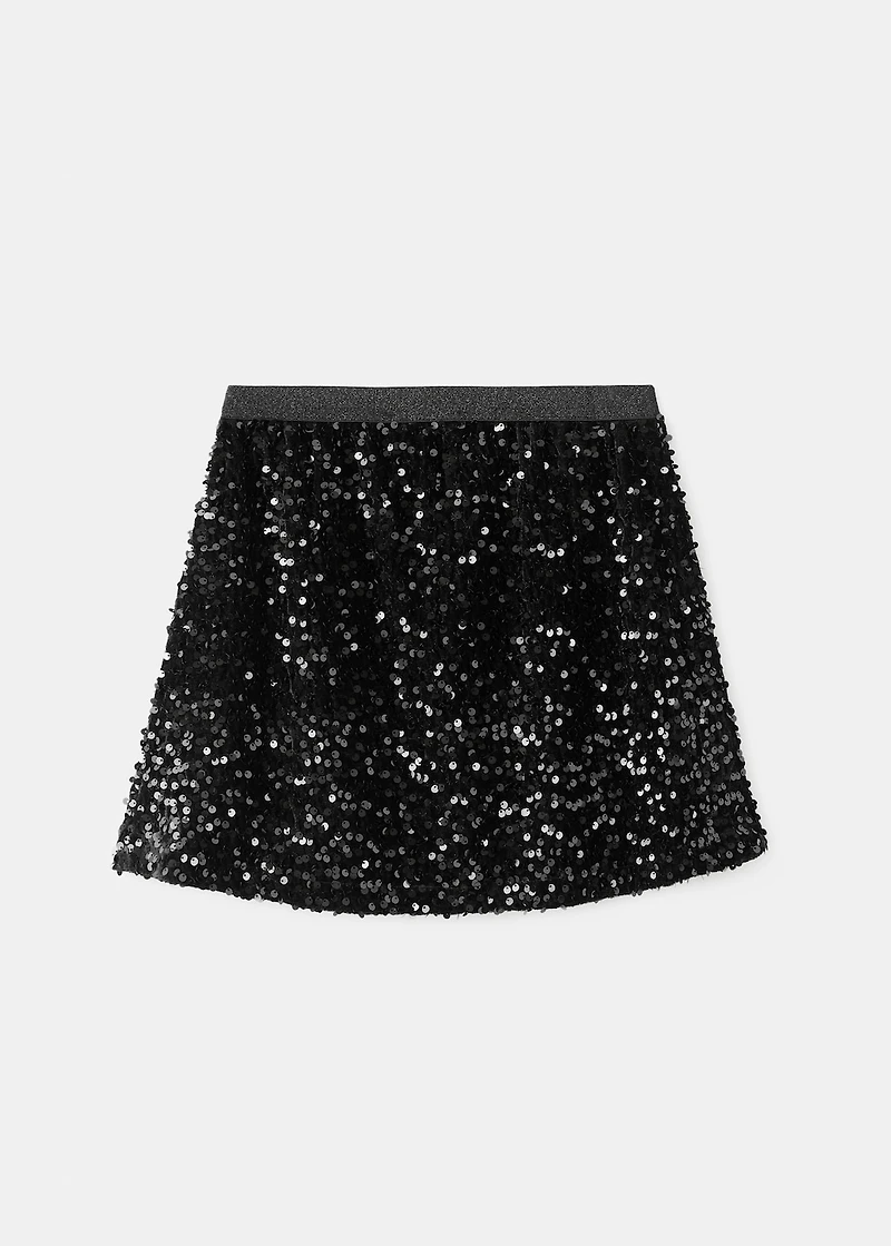 A-line skirt with sequins