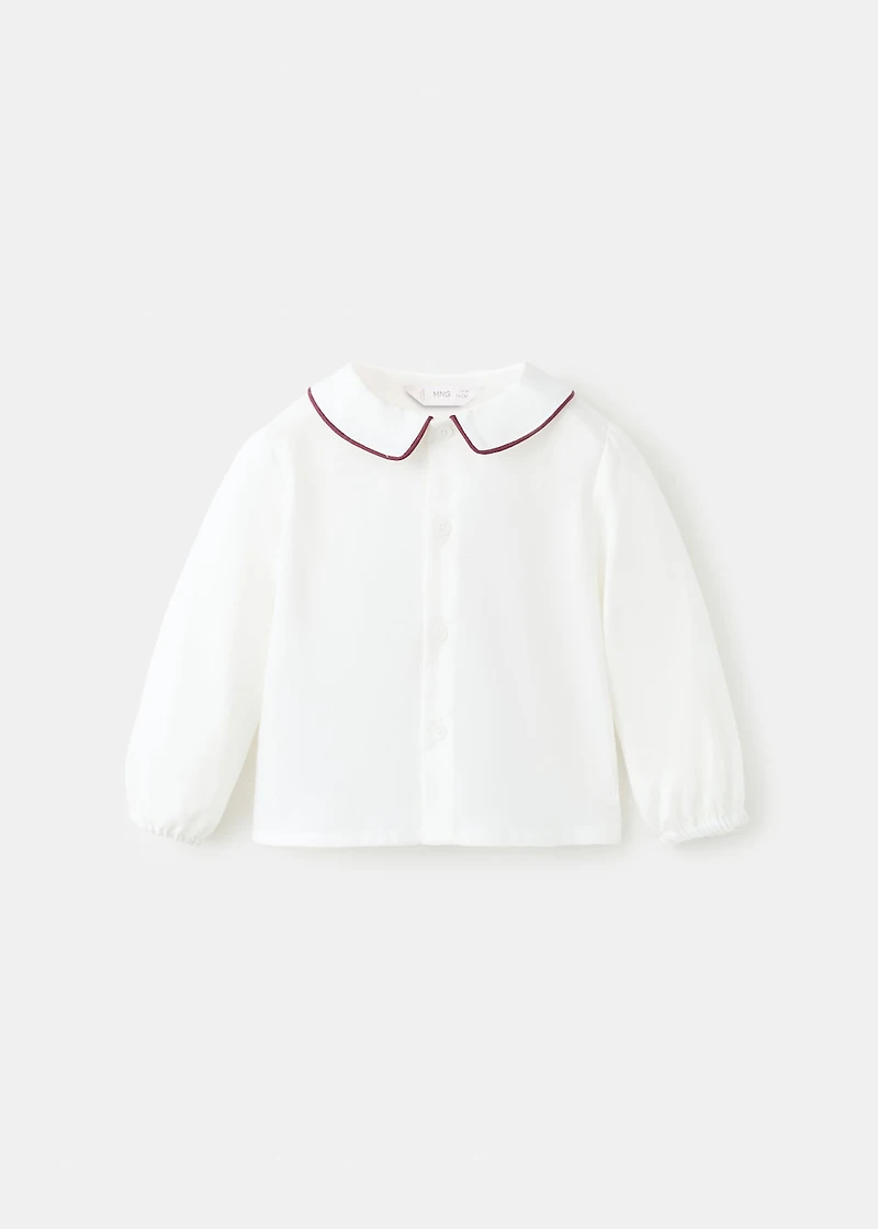 Contrast collar shirt