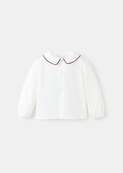 Contrast collar shirt
