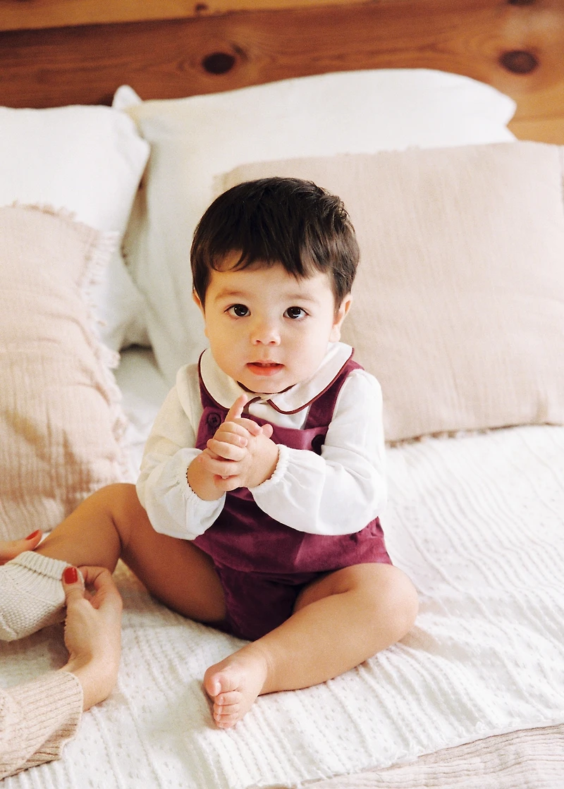 Contrast collar shirt