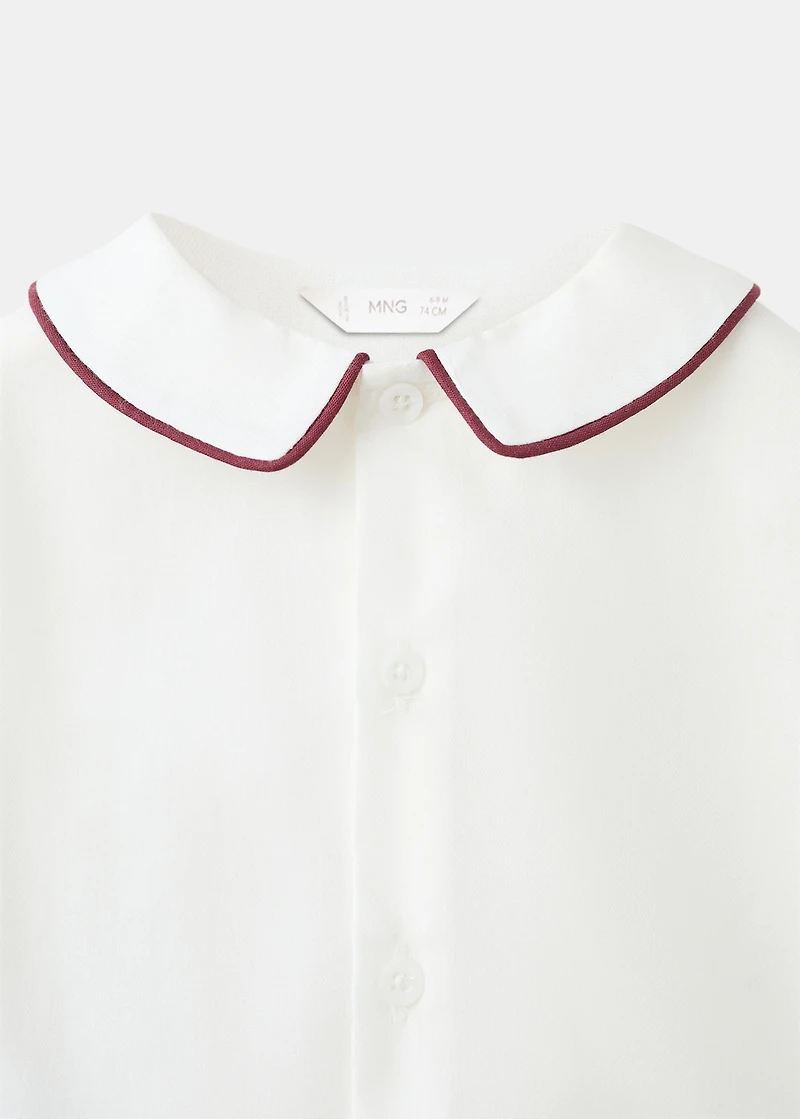 Contrast collar shirt