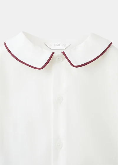 Contrast collar shirt
