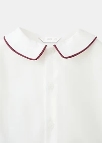 Contrast collar shirt