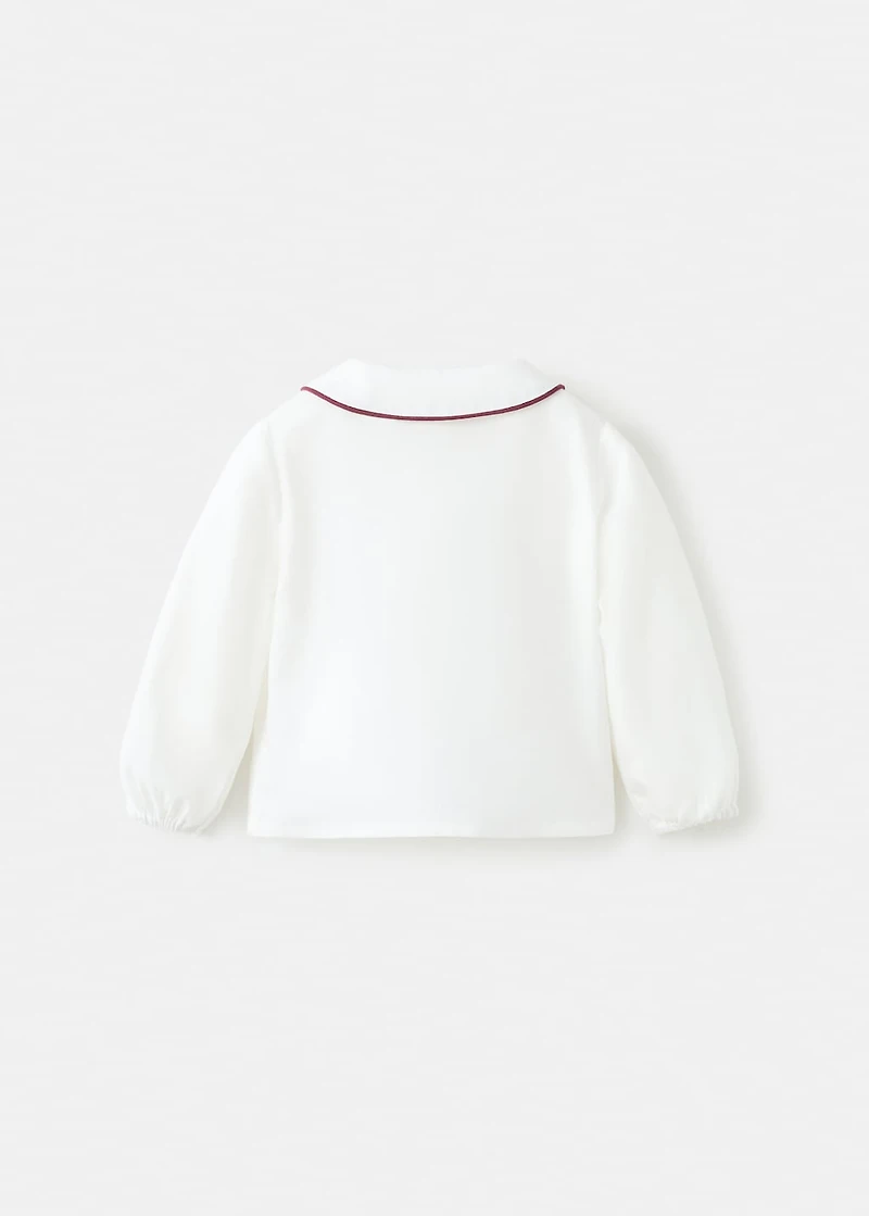 Contrast collar shirt