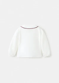 Contrast collar shirt