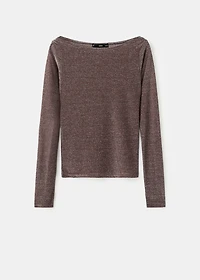 Sparkly boat-neck top
