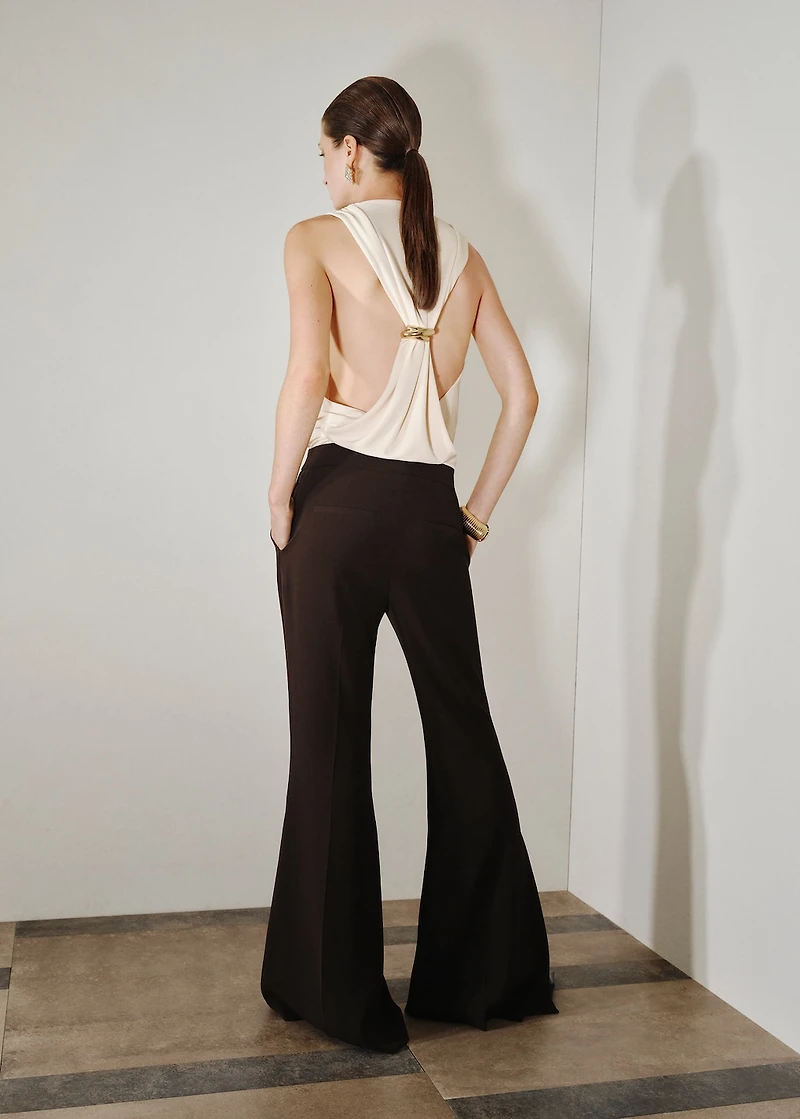 Side slit flowy pants