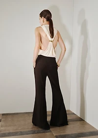 Side slit flowy pants