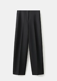 Wool-blend suit pants