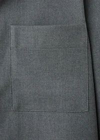 Fluid overshirt with pockets