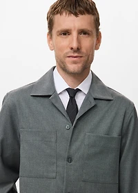 Fluid overshirt with pockets