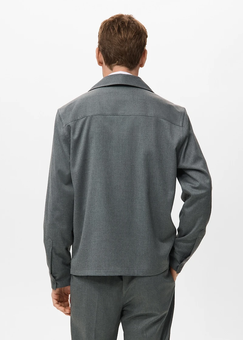 Fluid overshirt with pockets