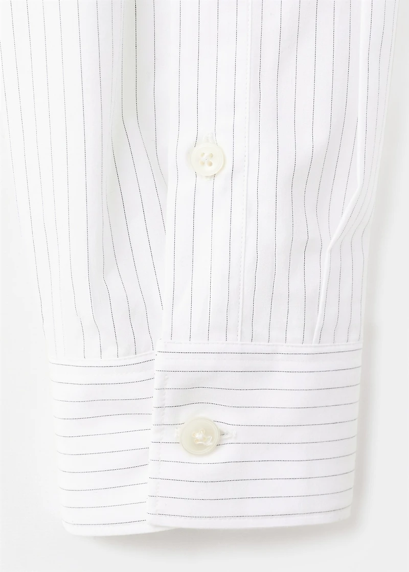 100% cotton striped relaxed-fit shirt