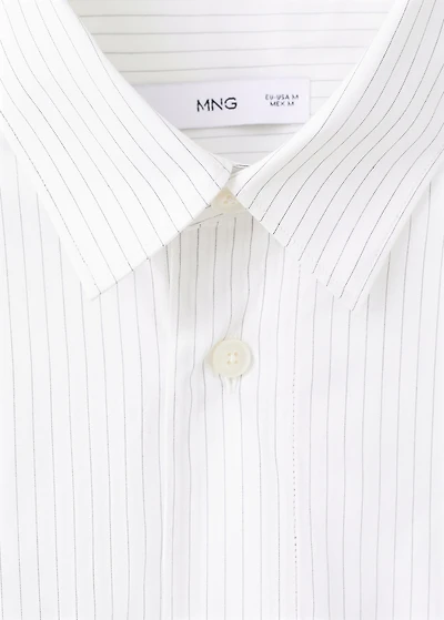 100% cotton striped relaxed-fit shirt