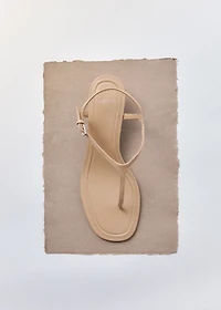 Kitten heel sandals with straps