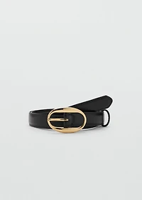 Oval buckle belt