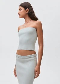 Strapless knitted top