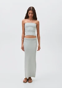 Strapless knitted top