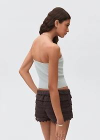Strapless knitted top