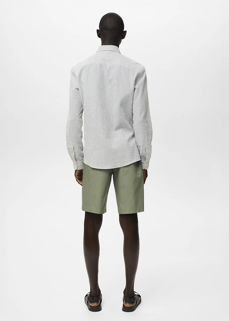 Regular-fit stripe-textured shirt