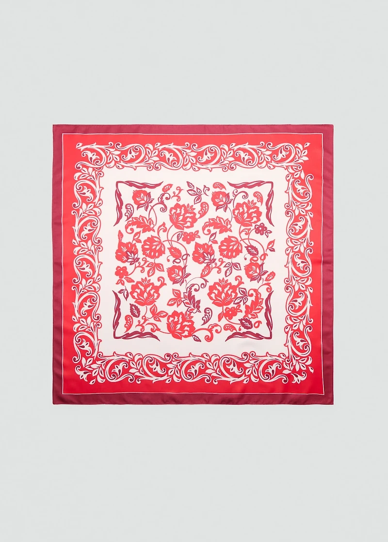 Flowers printed scarf