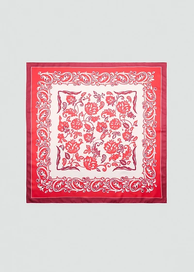 Flowers printed scarf