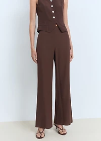 Straight-fit suit pants