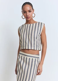Striped linen top