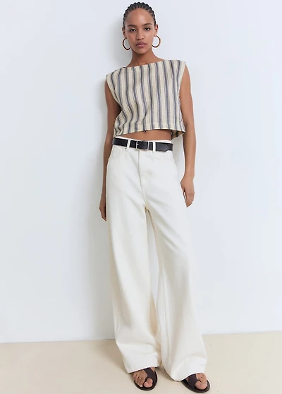 Striped linen top