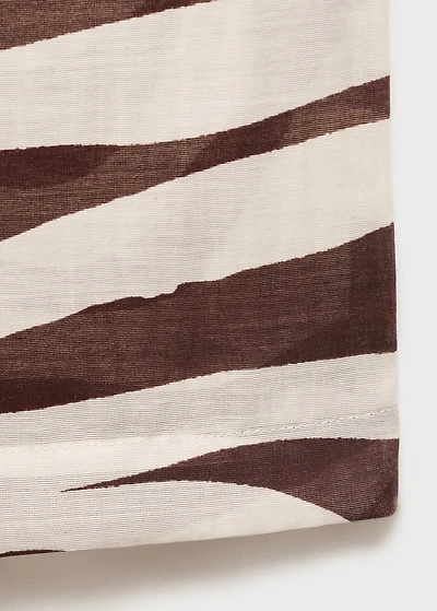 Zebra-print fluid pants