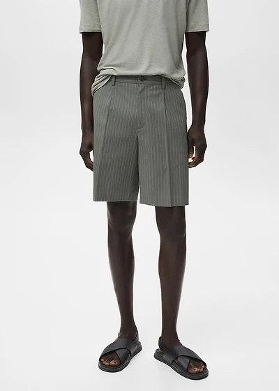 Slim-fit chino cotton bermuda shorts