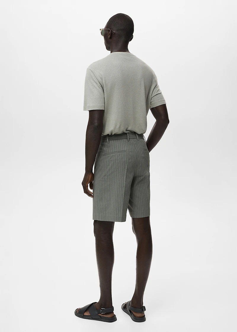 Slim-fit chino cotton bermuda shorts