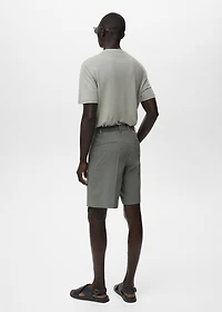 Slim-fit chino cotton bermuda shorts