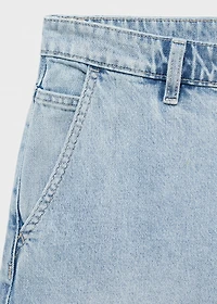 Straight-fit mid-rise denim jorts